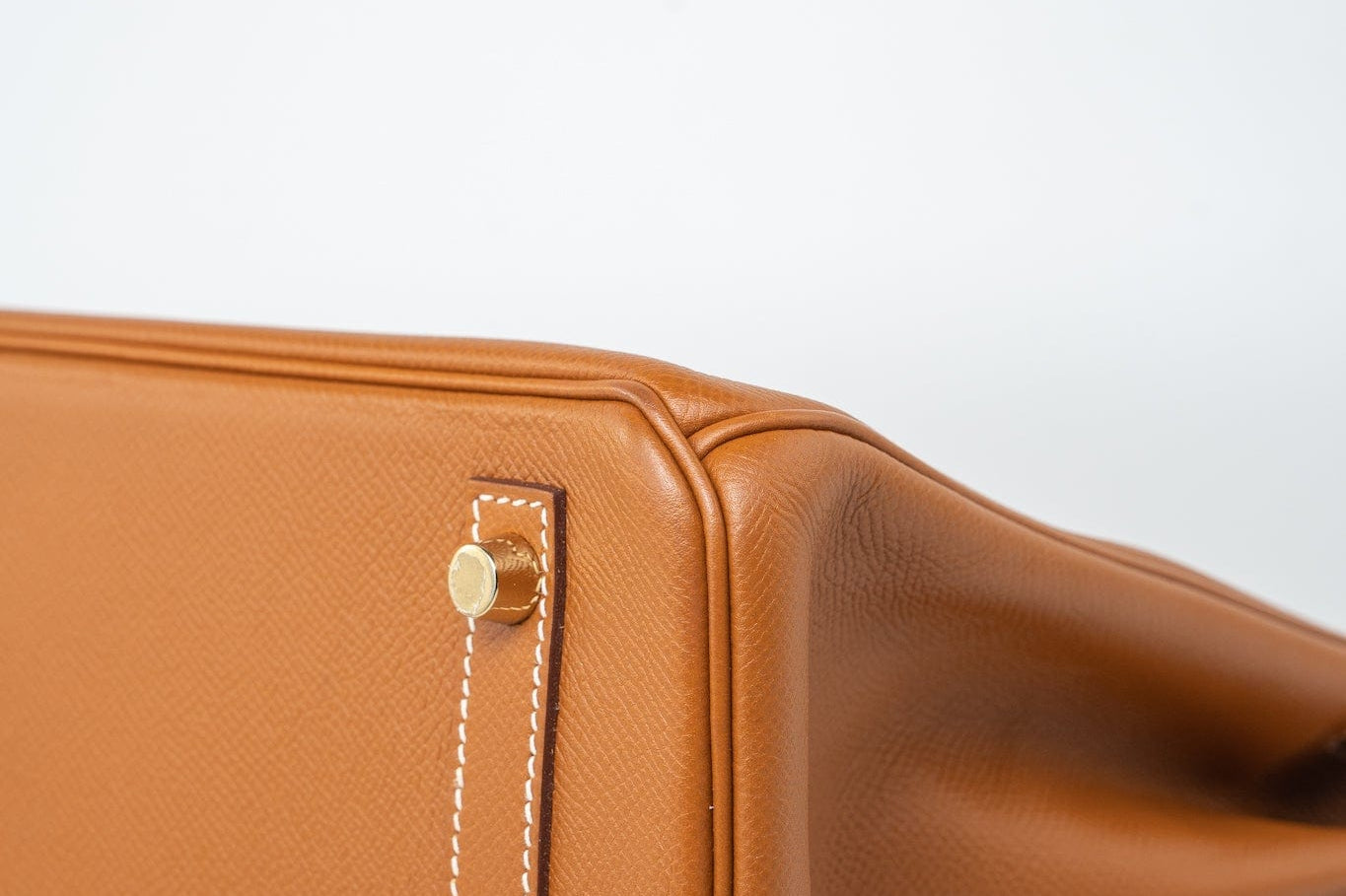 Hermes Handbag Birkin 30 Gold Veau Epsom Leather Gold Plated Stamp A - Redeluxe