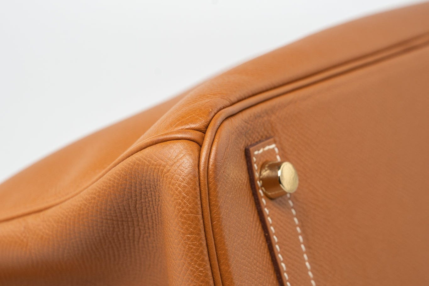 Hermes Handbag Birkin 30 Gold Veau Epsom Leather Gold Plated Stamp A - Redeluxe