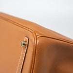 Hermes Handbag Birkin 30 Gold Veau Epsom Leather Gold Plated Stamp A - Redeluxe