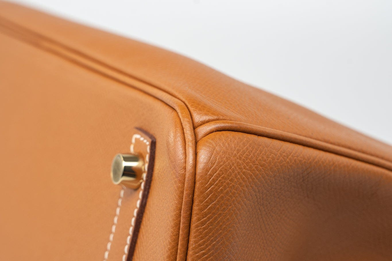Hermes Handbag Birkin 30 Gold Veau Epsom Leather Gold Plated Stamp A - Redeluxe