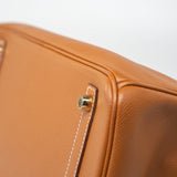 Hermes Handbag Birkin 30 Gold Veau Epsom Leather Gold Plated Stamp A - Redeluxe