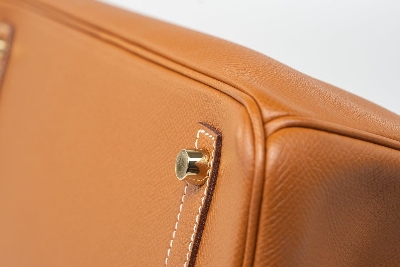 Hermes Handbag Birkin 30 Gold Veau Epsom Leather Gold Plated Stamp A - Redeluxe