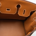 Hermes Handbag Birkin 30 Gold Veau Epsom Leather Gold Plated Stamp A - Redeluxe