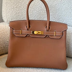 Hermes Handbag Birkin 30 Gold Veau Togo leather Gold plated 2022 U stamp - Redeluxe