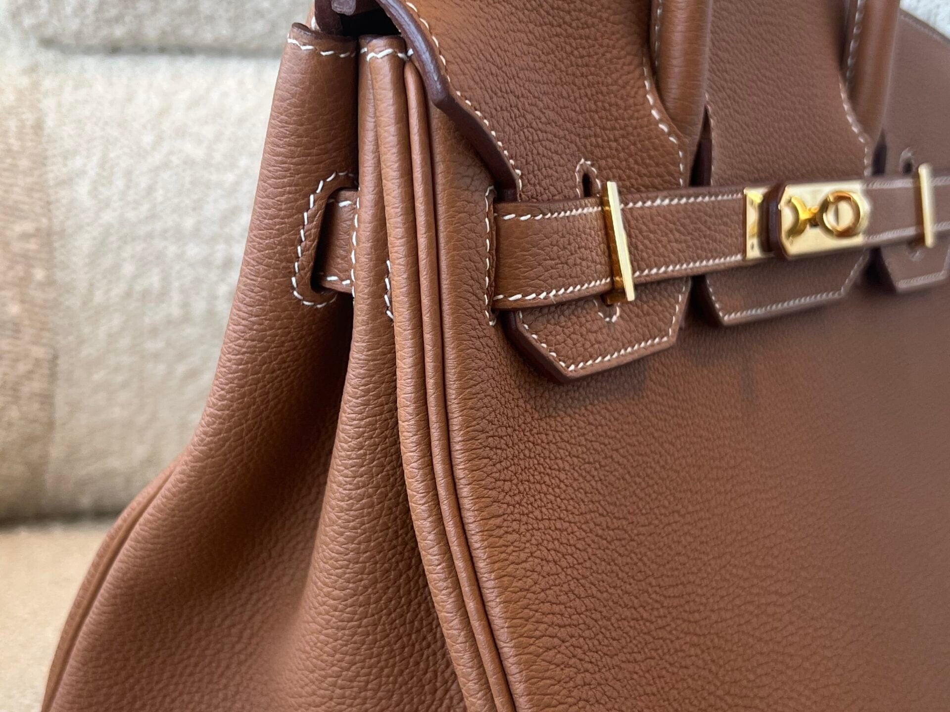Hermes Handbag Birkin 30 Gold Veau Togo leather Gold plated 2022 U stamp - Redeluxe