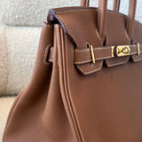 Hermes Handbag Birkin 30 Gold Veau Togo leather Gold plated 2022 U stamp - Redeluxe