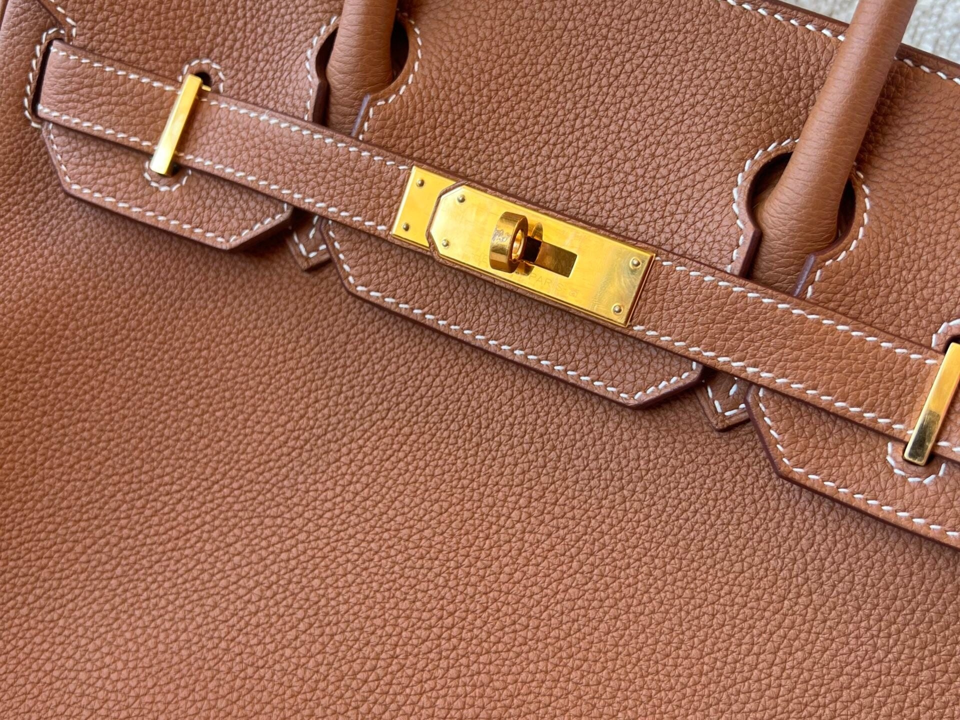 Hermes Handbag Birkin 30 Gold Veau Togo leather Gold plated 2022 U stamp - Redeluxe