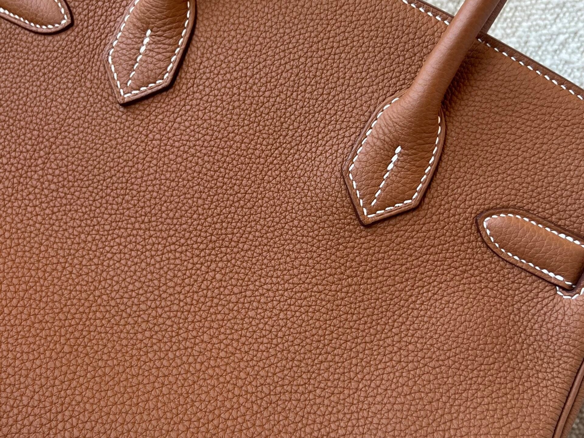Hermes Handbag Birkin 30 Gold Veau Togo leather Gold plated 2022 U stamp - Redeluxe