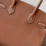 Hermes Handbag Birkin 30 Gold Veau Togo leather Gold plated 2022 U stamp - Redeluxe
