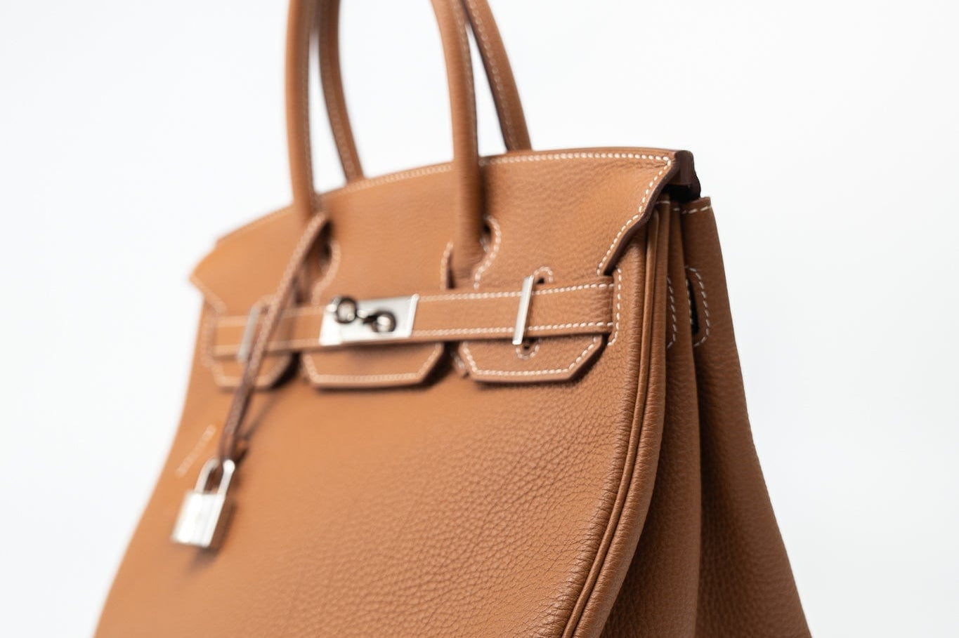 Hermes Handbag Birkin 30 Gold Veau Togo Leather Palladium Plated Hardware R - Redeluxe