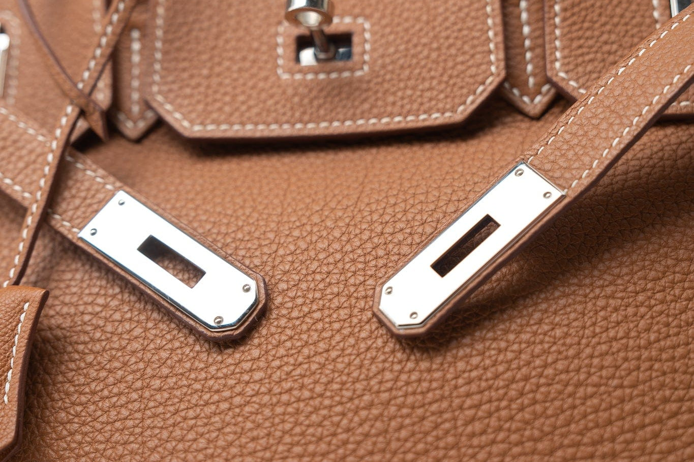 Hermes Handbag Birkin 30 Gold Veau Togo Leather Palladium Plated Hardware R - Redeluxe