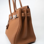 Hermes Handbag Birkin 30 Gold Veau Togo Leather Palladium Plated Hardware R - Redeluxe