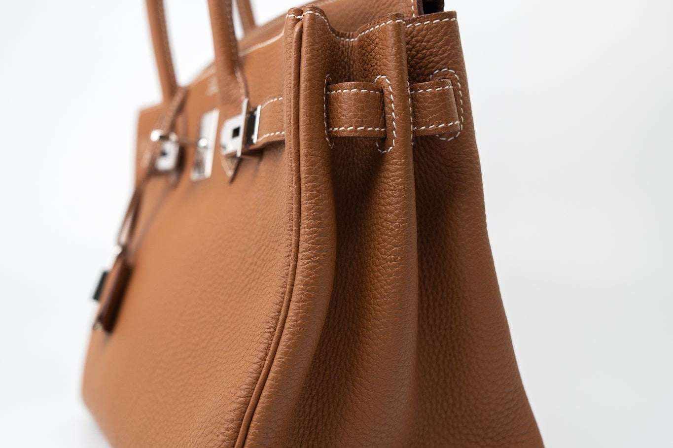 Hermes Handbag Birkin 30 Gold Veau Togo Leather Palladium Plated Hardware R - Redeluxe