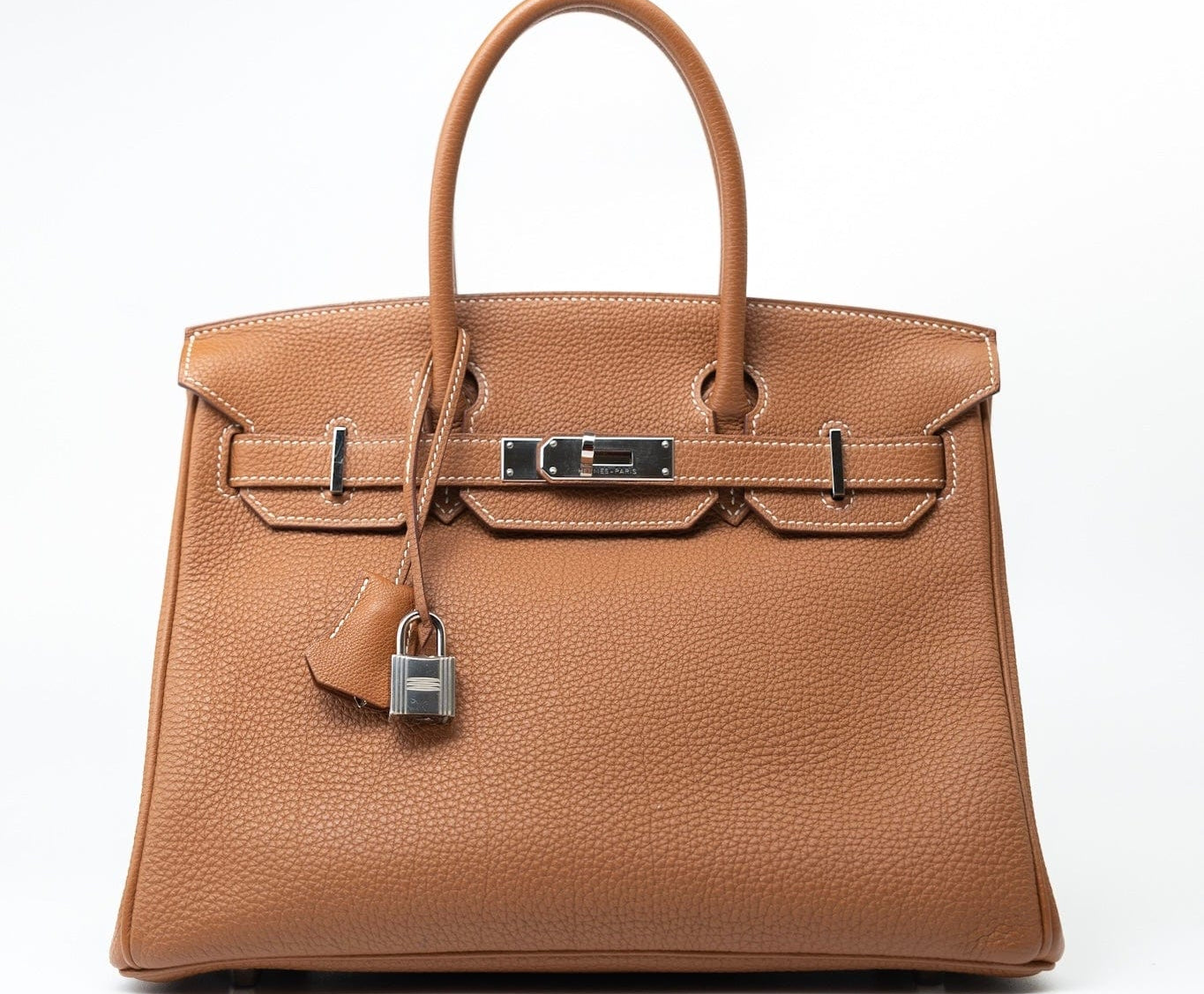 Hermes Handbag Birkin 30 Gold Veau Togo Leather Palladium Plated Hardware R - Redeluxe