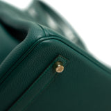 Hermes Handbag Birkin 30 Malachite Veau Togo Leather Gold Plated Hardware 2020 Y - Redeluxe