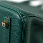 Hermes Handbag Birkin 30 Malachite Veau Togo Leather Gold Plated Hardware 2020 Y - Redeluxe