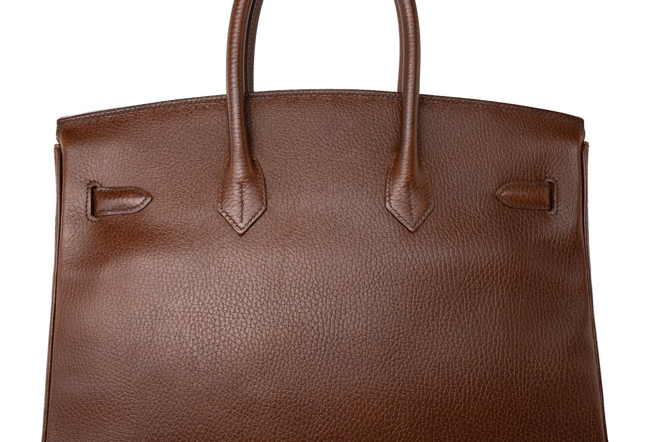 Birkin 35 Brown Ardennes Leather Gold Plated Z Circle Stamp – REDELUXE