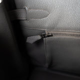 Hermes Handbag Birkin 35 Etain Veau Togo Leather Palladium Plated 2017 A - Redeluxe