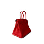 Hermes Handbag Birkin / Red Birkin 30 Rouge de Coeur Togo Gold Plated D Stamp - Redeluxe