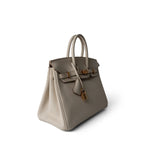 Hermes Handbag Birkin / White Birkin 25 Craie Togo Rose Gold Plated Z Stamp - Redeluxe