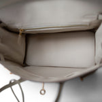 Hermes Handbag Birkin / White Birkin 25 Craie Togo Rose Gold Plated Z Stamp - Redeluxe