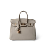 Hermes Handbag Birkin / White Birkin 25 Craie Togo Rose Gold Plated Z Stamp - Redeluxe