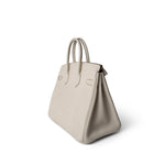 Hermes Handbag Birkin / White Birkin 25 Craie Togo Rose Gold Plated Z Stamp - Redeluxe