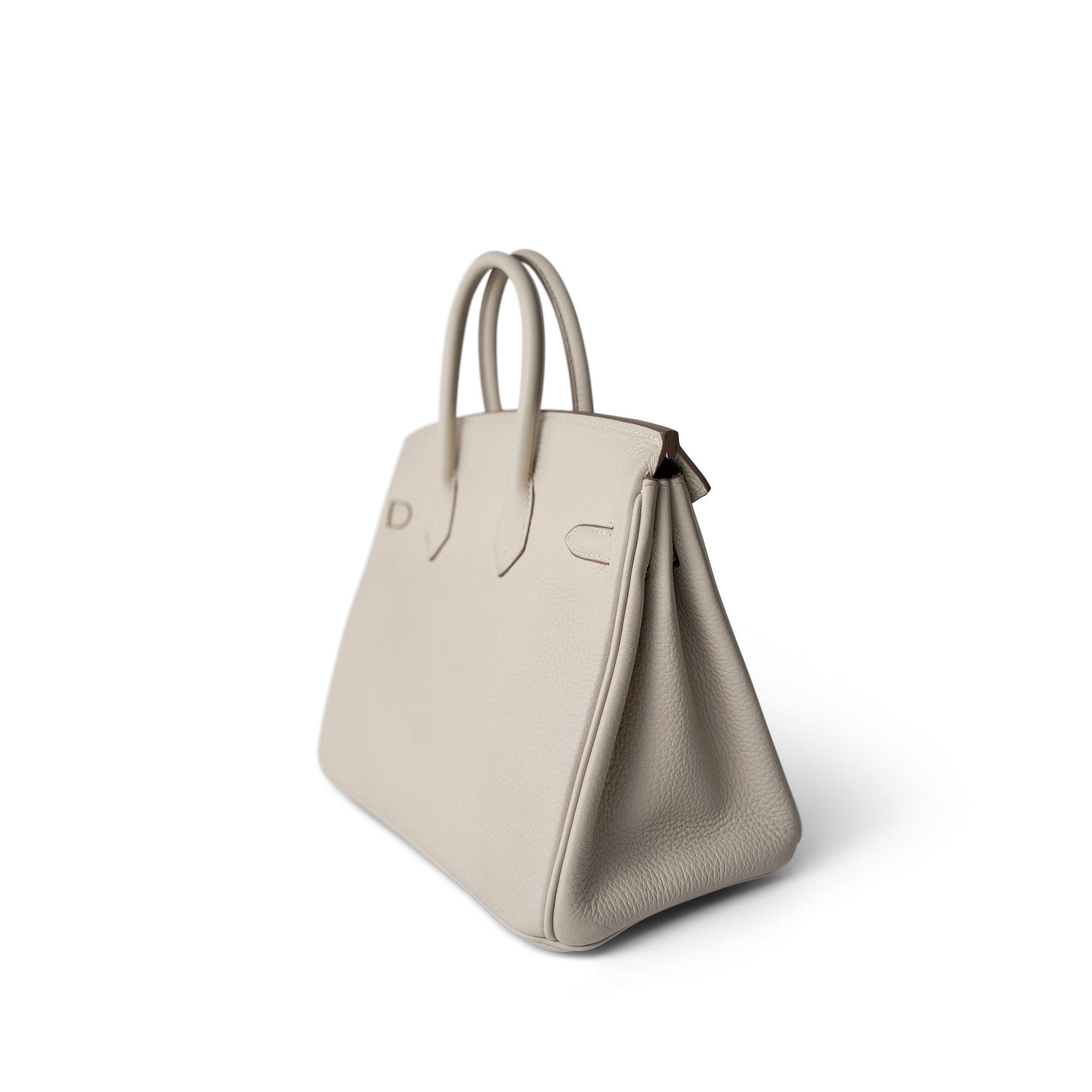 Hermes Handbag Birkin / White Birkin 25 Craie Togo Rose Gold Plated Z Stamp - Redeluxe