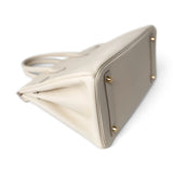 Hermes Handbag Birkin / White Birkin 30 Craie Veau Epsom Gold Plated C Stamp - Redeluxe