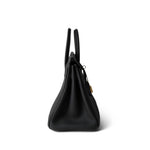 Hermes Handbag Black Birkin 25 Noir Black Veau Togo Leather Gold Hardware - Redeluxe