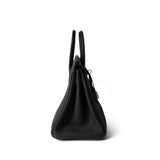 Hermes Handbag Black Birkin 25 Noir Black Veau Togo Leather Gold Hardware - Redeluxe