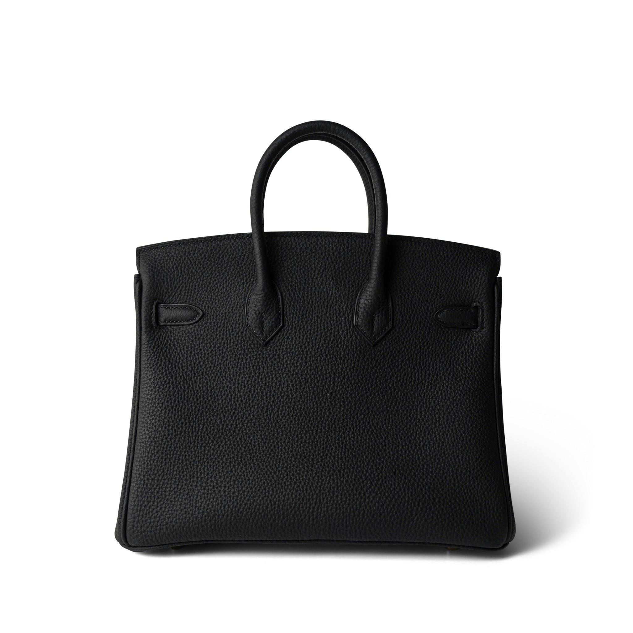 Hermes Handbag Black Birkin 25 Noir Black Veau Togo Leather Gold Hardware - Redeluxe