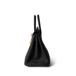 Hermes Handbag Black Birkin 25 Noir Black Veau Togo Leather Gold Hardware - Redeluxe