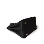 Hermes Handbag Black Birkin 25 Noir Black Veau Togo Leather Gold Hardware - Redeluxe