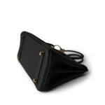 Hermes Handbag Black Birkin 25 Noir Black Veau Togo Leather Gold Hardware - Redeluxe