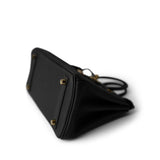 Hermes Handbag Black Birkin 25 Noir Black Veau Togo Leather Gold Hardware - Redeluxe