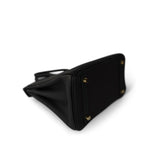 Hermes Handbag Black Birkin 25 Noir Black Veau Togo Leather Gold Hardware - Redeluxe