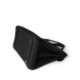 Hermes Handbag Black Birkin 25 Noir Black Veau Togo Leather Gold Hardware - Redeluxe