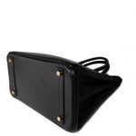 Hermes Handbag Black Birkin 30 Black Noir Vachette Ardennes Gold Plated Hardware - Redeluxe