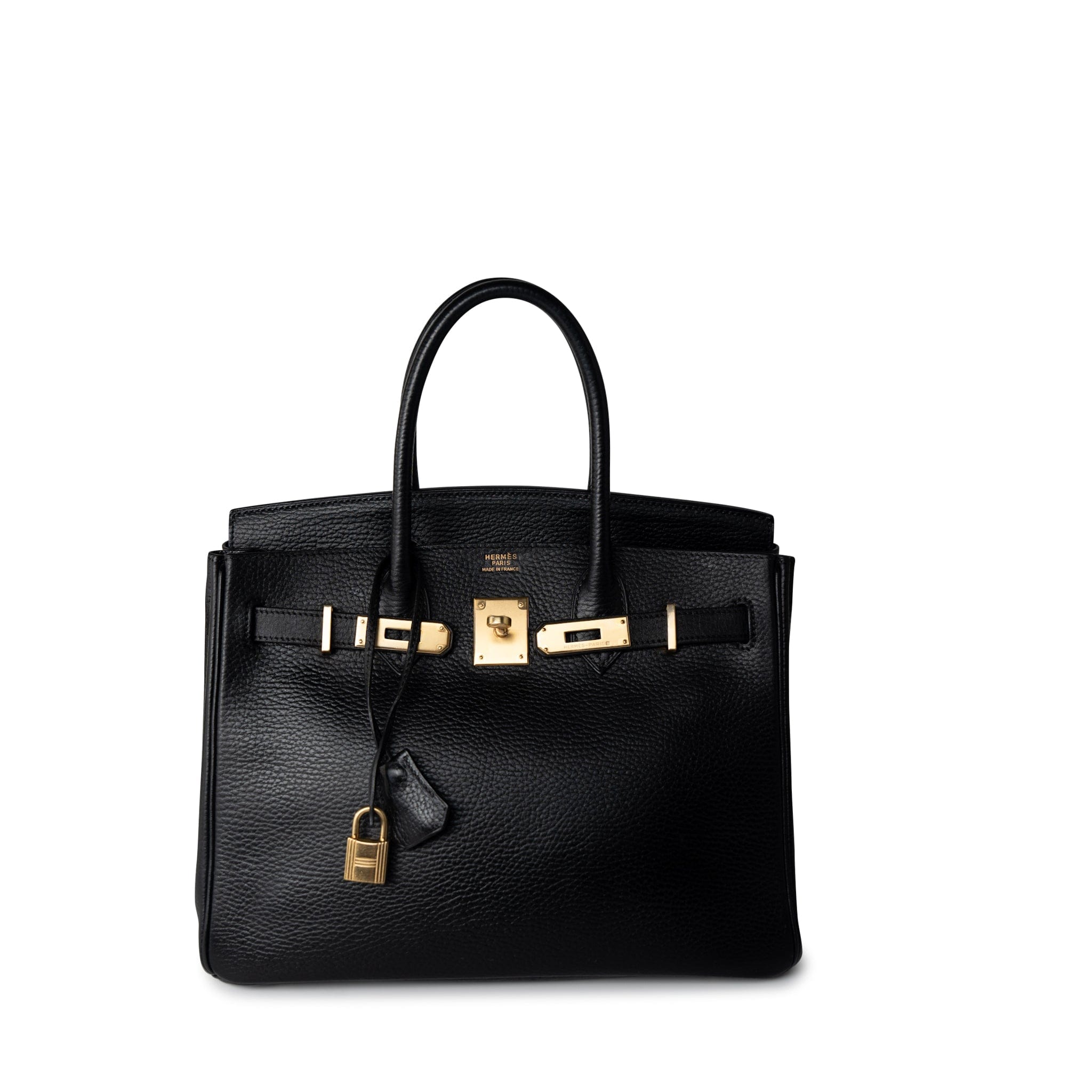 Birkin 30 Black Noir Vachette Ardennes Gold Plated Hardware REDELUXE
