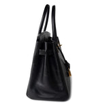 Hermes Handbag Black Birkin 30 Black Noir Vachette Ardennes Gold Plated Hardware - Redeluxe