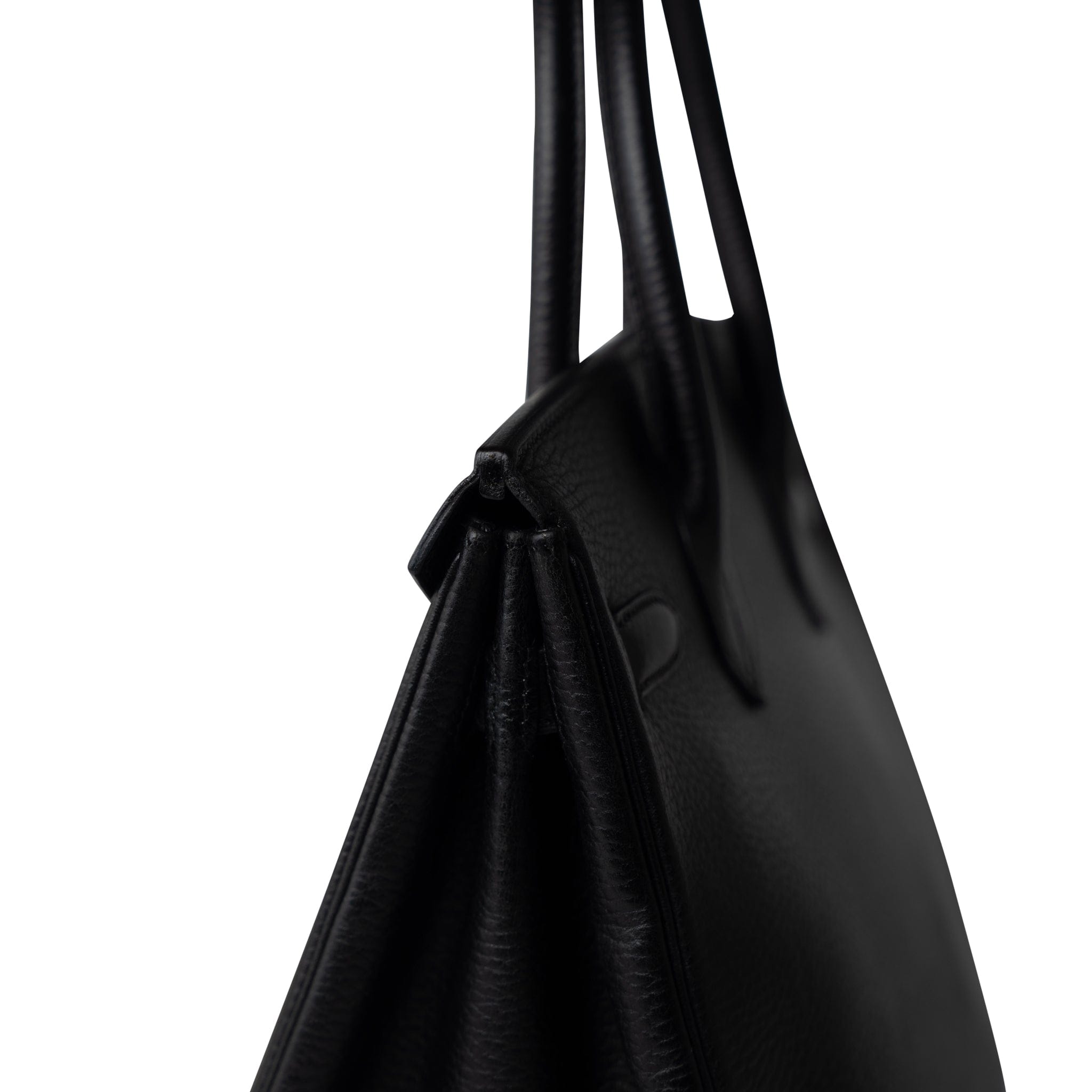 Hermes Handbag Black Birkin 30 Black Noir Vachette Ardennes Gold Plated Hardware - Redeluxe