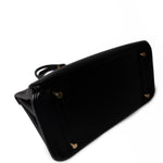 Hermes Handbag Black Birkin 30 Black Noir Vachette Ardennes Gold Plated Hardware - Redeluxe
