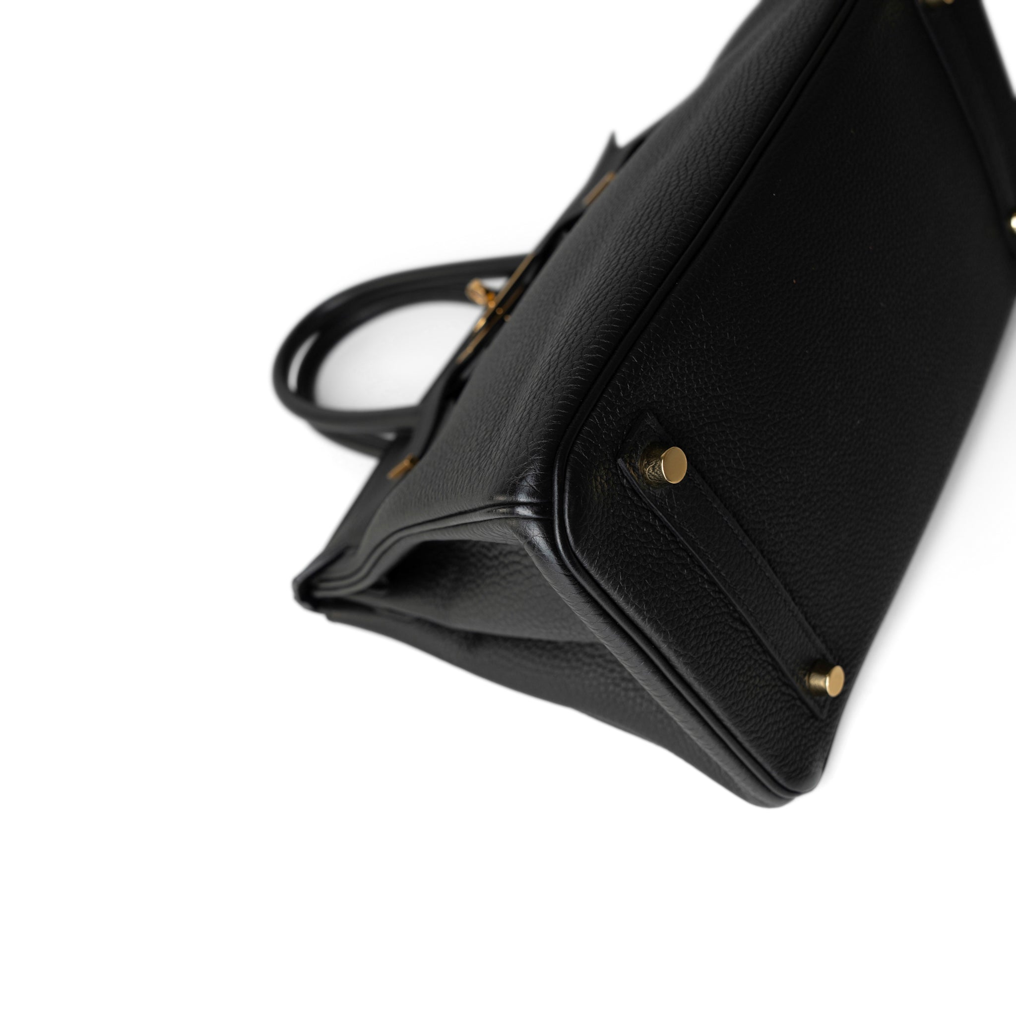 Hermes Handbag Black Birkin 30 Black Togo Gold Plated A Stamp - Redeluxe