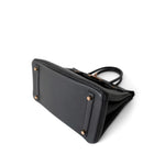 Hermes Handbag Black Birkin 30 Noir Togo Rose Gold Plated Hardware D Stamp - Redeluxe