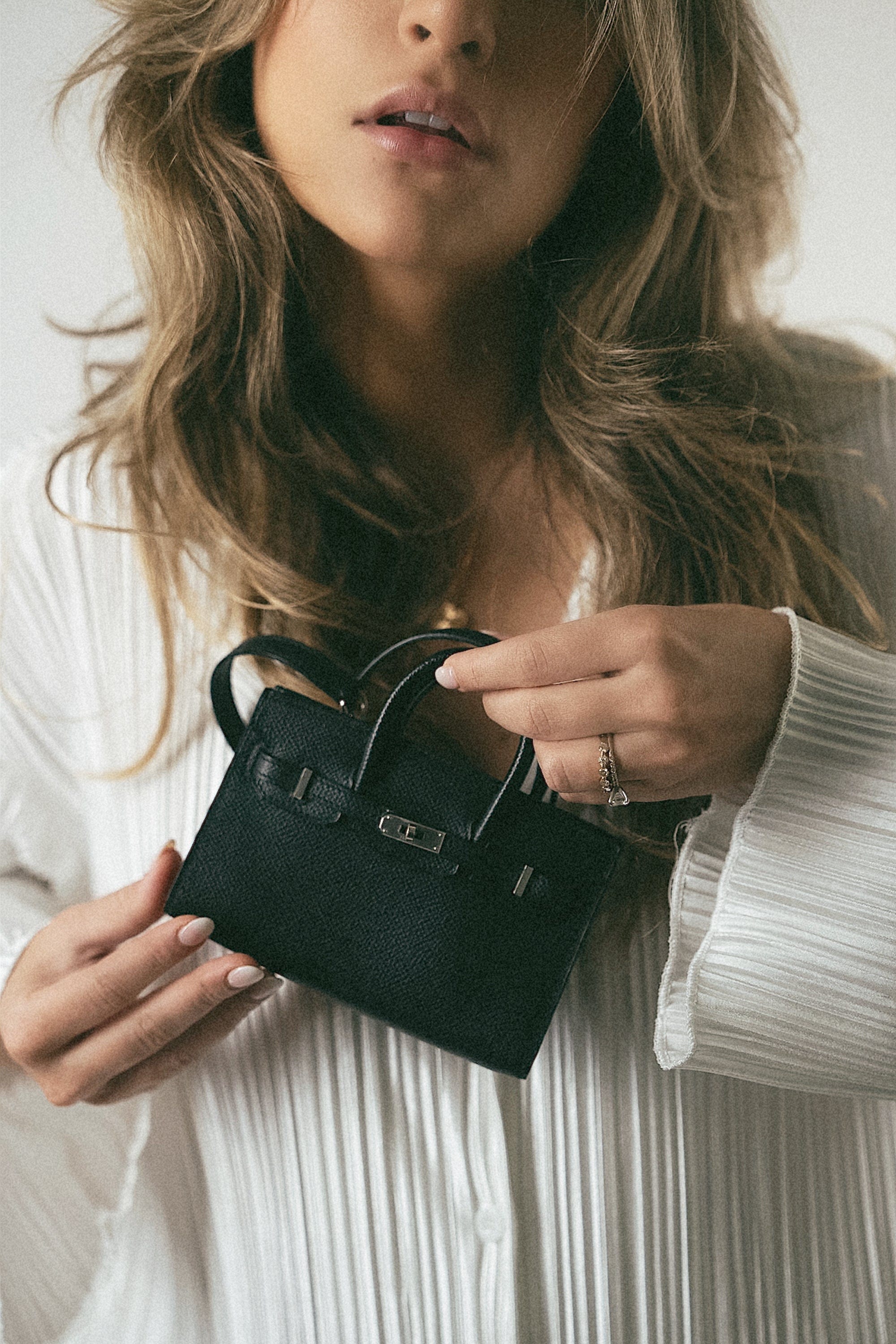 Mini black birkin cheap