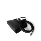 Hermes Handbag Black Birkin Sellier 15 Black Epsom Palladium Plated O Stamp - Redeluxe