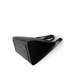Hermes Handbag Black Birkin Sellier 30 Noir / Black Veau Madame Leather Gold Plated Z Stamp - Redeluxe