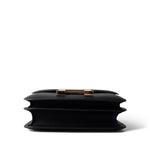 Hermes Handbag Black Constance 18 Black Epsom Rose Gold Plated B Stamp - Redeluxe