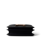 Hermes Handbag Black Constance 18 Black Epsom Rose Gold Plated B Stamp - Redeluxe
